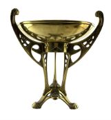 Large Art Nouveau brass centrepiece