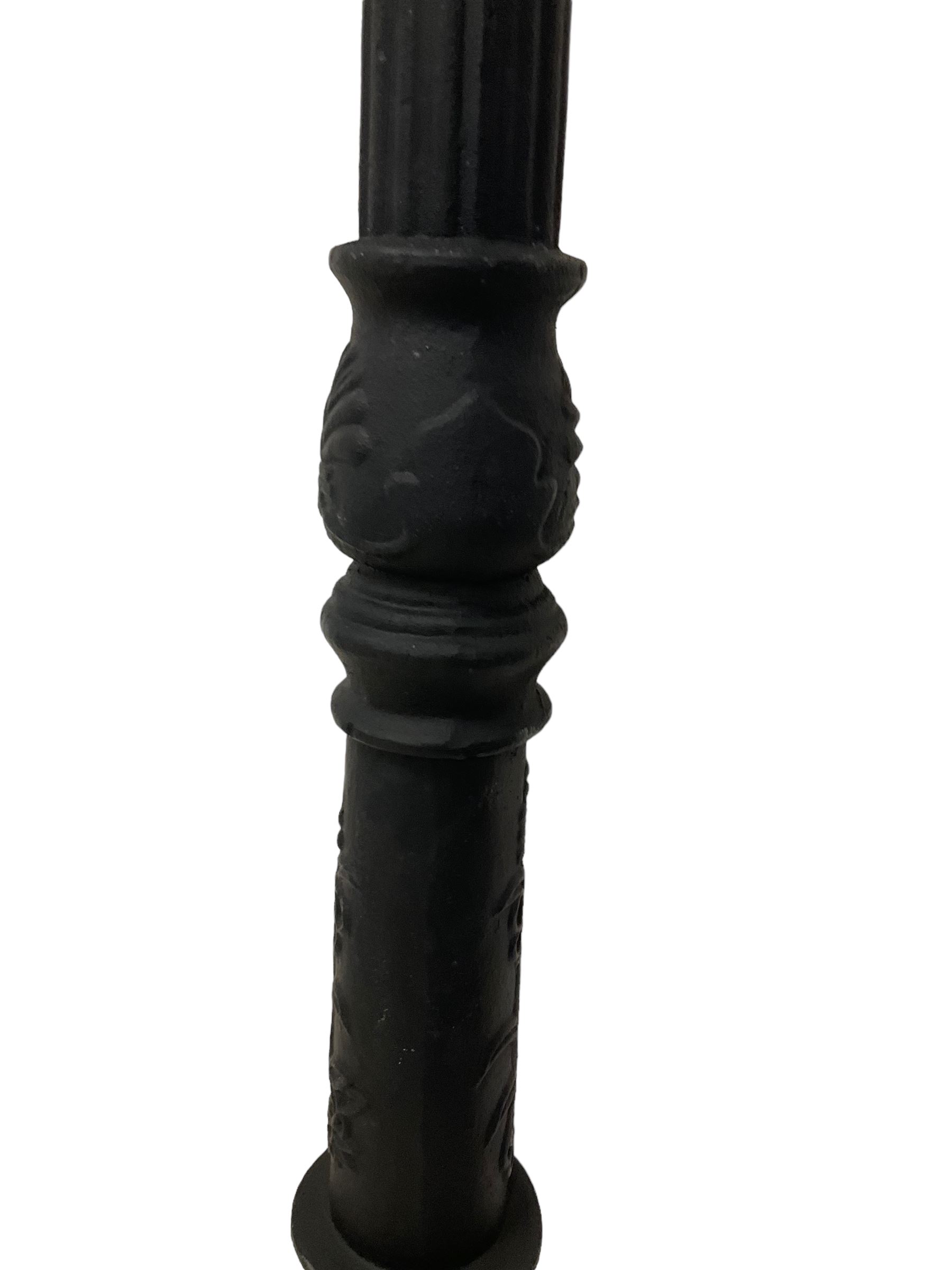 Victorian design cast iron street lamp with black lantern top - Image 2 of 3