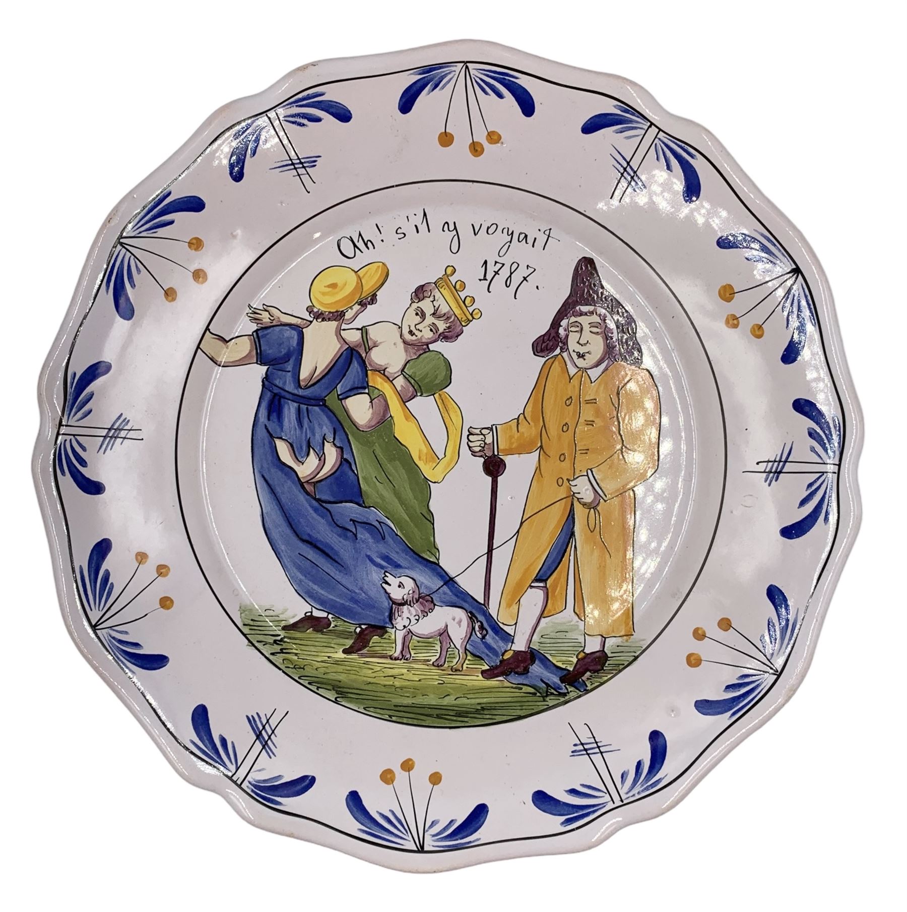 Seven 18th century style French Faience revolution commemorative plates - Image 4 of 16