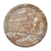 Pink veined marble plate