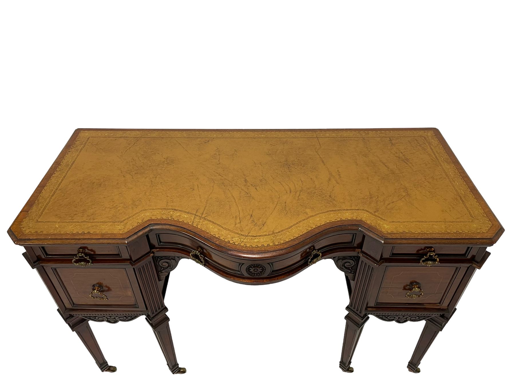 Late 19th century mahogany writing desk - Image 5 of 18