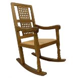 Mouseman - oak rocking armchair