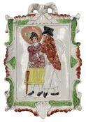 Early 19th century Pearlware wall plaque circa 1820