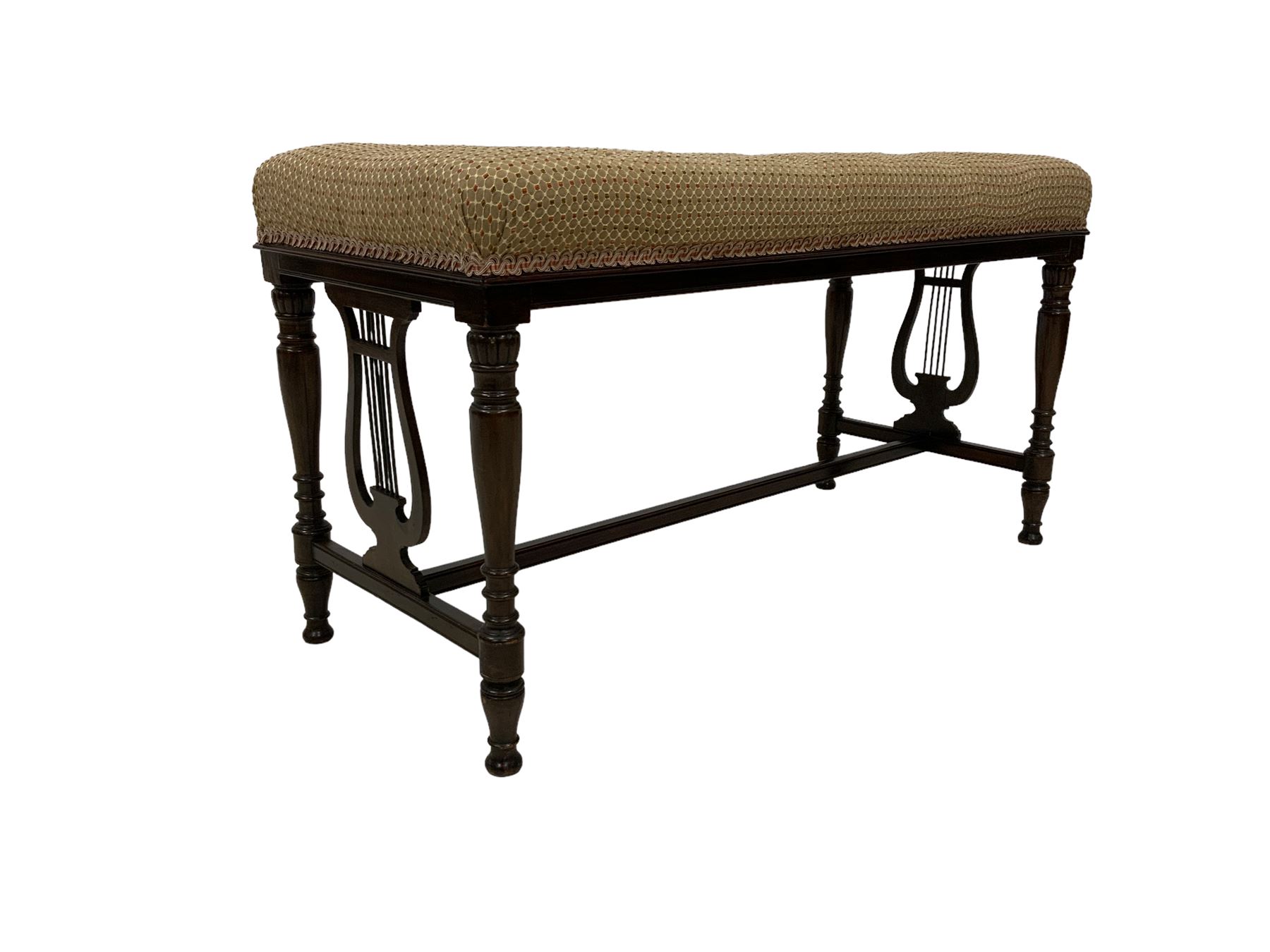 Regency design walnut piano duet stool - Image 4 of 8