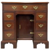 George III mahogany kneehole desk