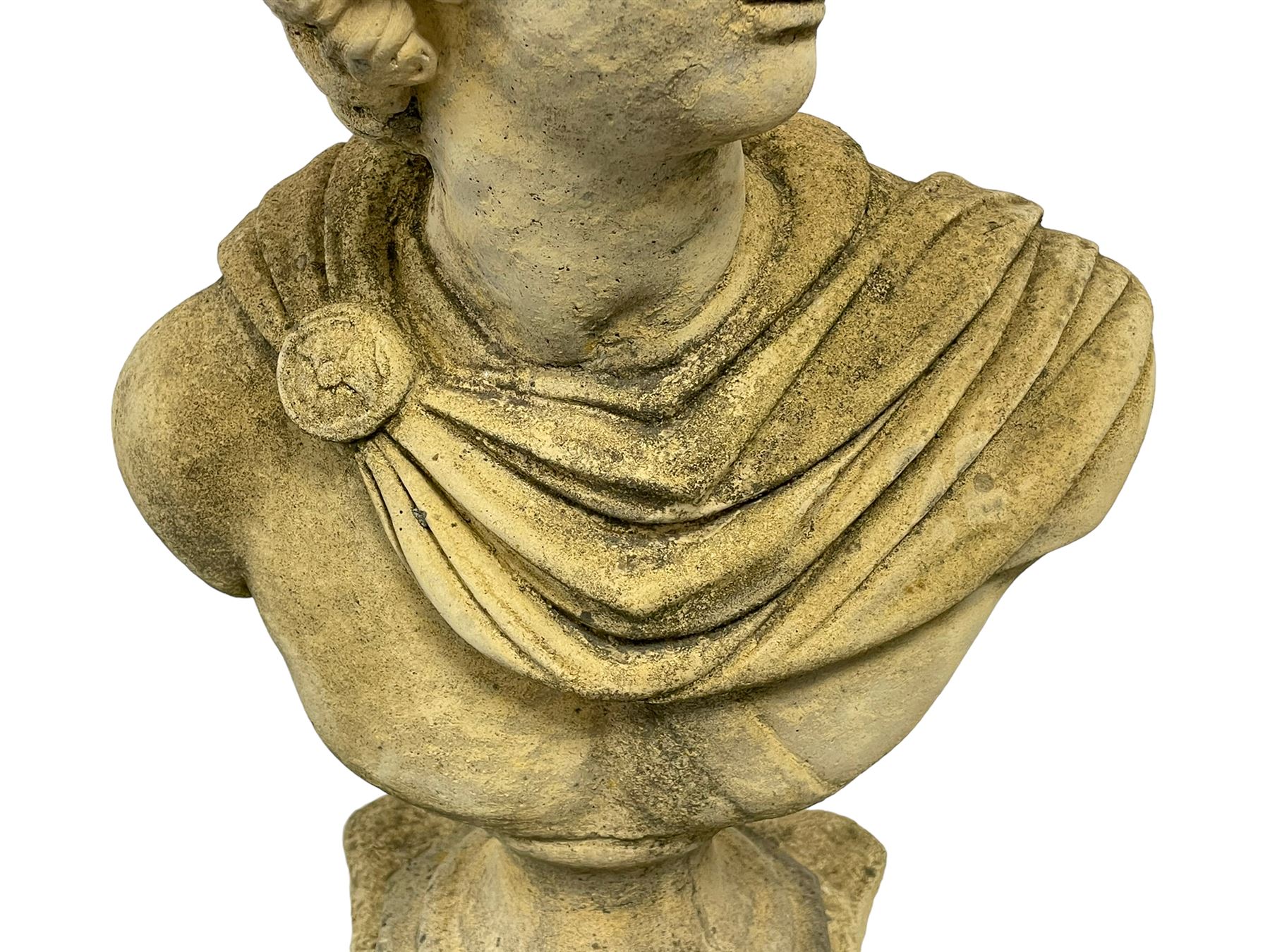 Composite stone classical design bust of Apollo Belvedere - Image 8 of 9