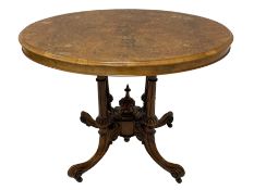 Victorian inlaid walnut centre table