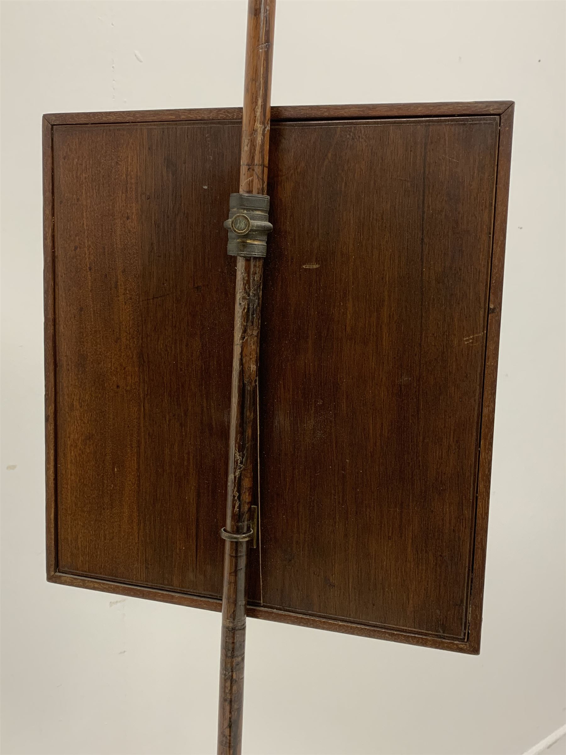Victorian rosewood and mahogany pole screen - Image 3 of 5