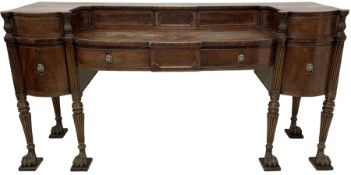 An impressive Irish George III mahogany sideboard