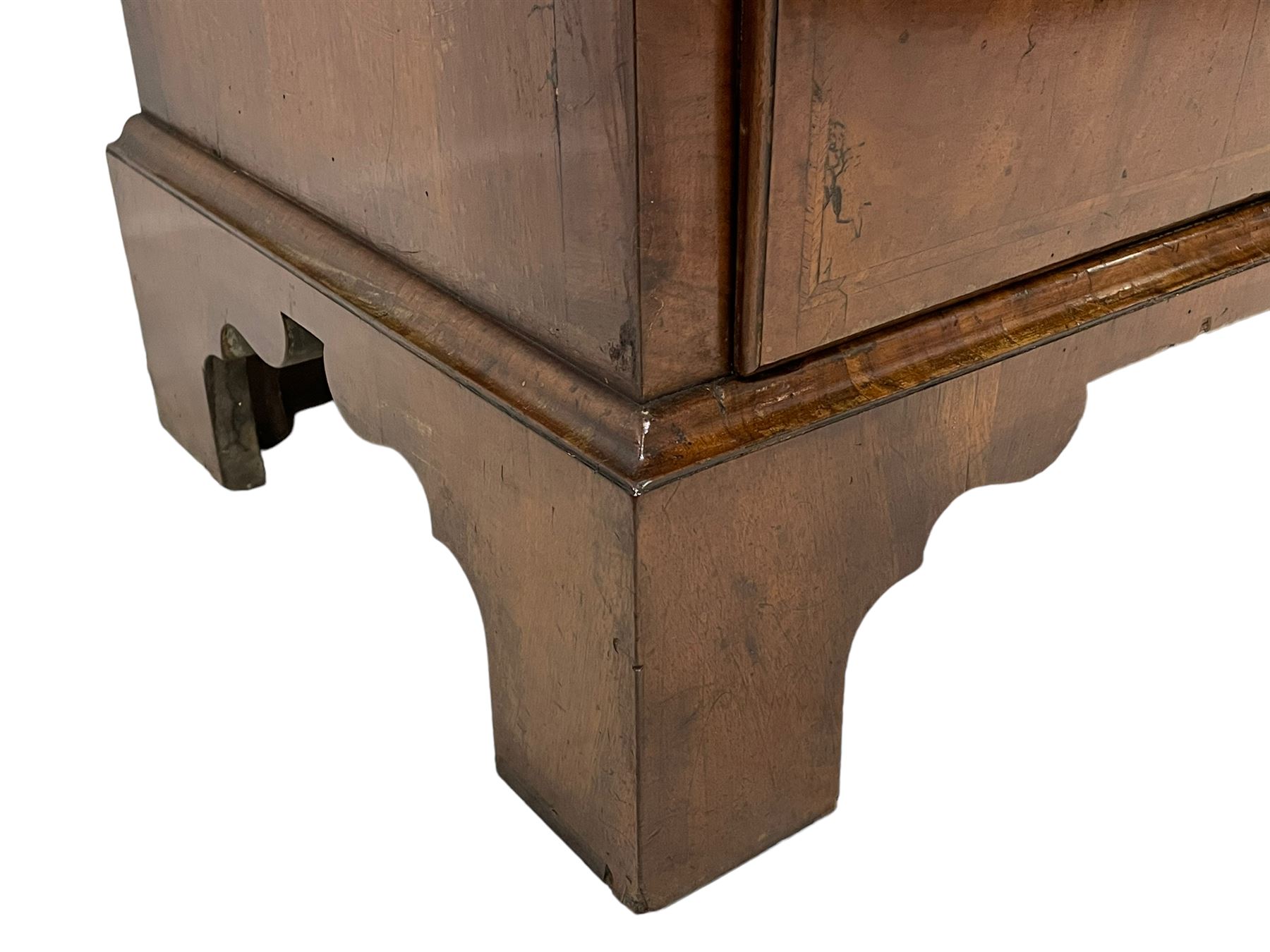 George I walnut cabinet on chest - Image 11 of 13