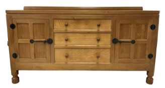 Mouseman - adzed oak sideboard