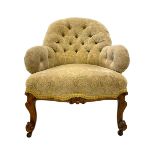 19th century rosewood framed armchair