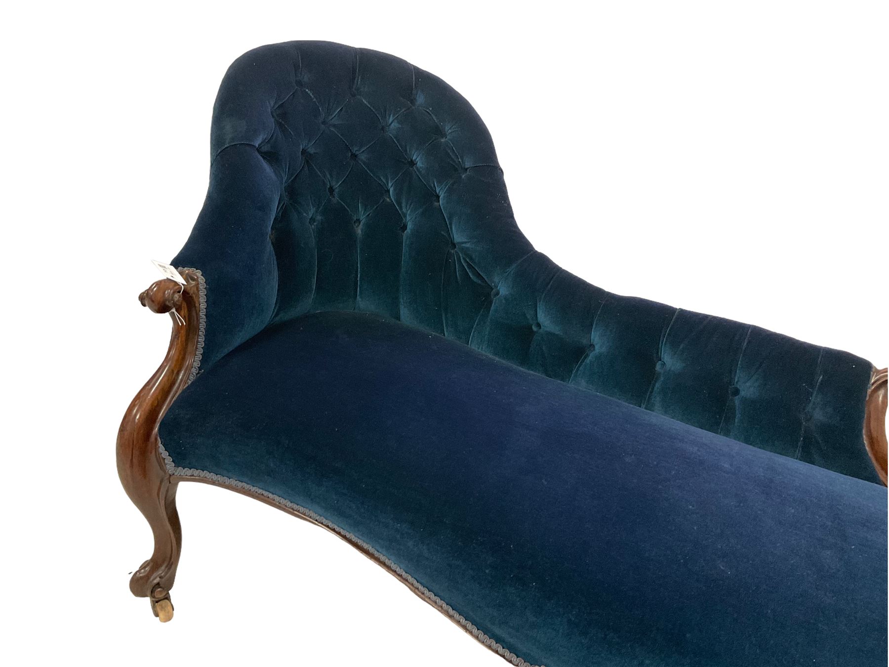 Late 19th century rosewood framed chaise longue - Image 5 of 5