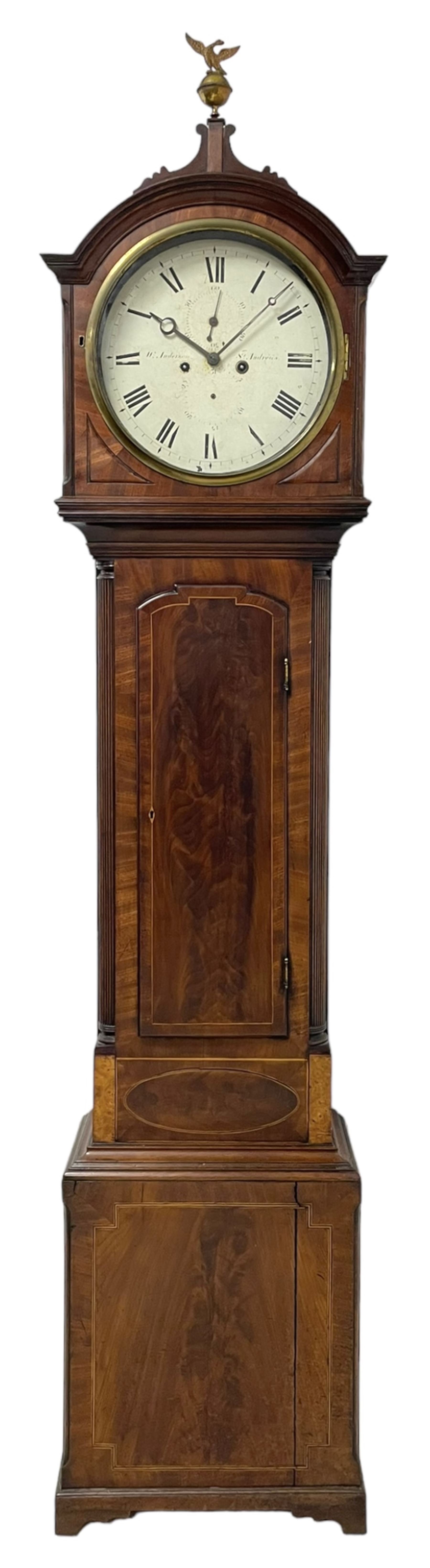 William Anderson of St Andrews - 8-day mahogany drumhead longcase clock c1840