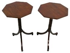 Pair of 19th century mahogany wine tables