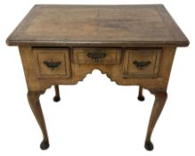 George II walnut lowboy