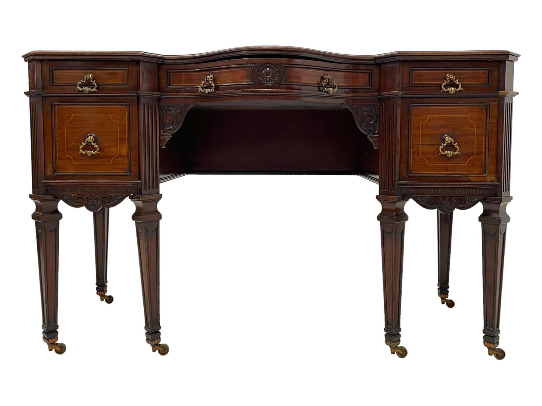 Late 19th century mahogany writing desk - Image 16 of 18