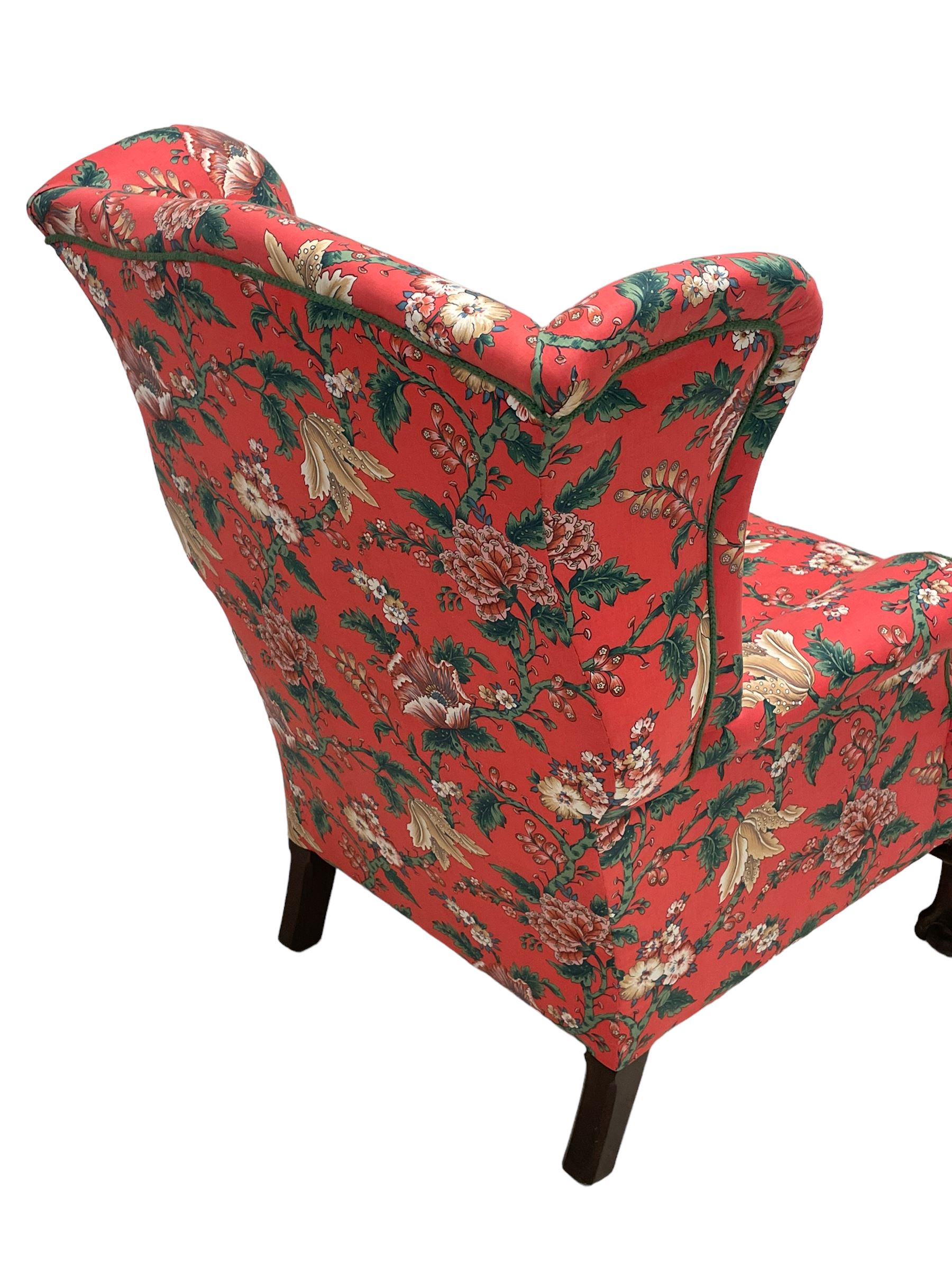 Late 19th to early 20th century wingback armchair - Image 7 of 9