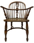 19th century elm and yew Windsor chair