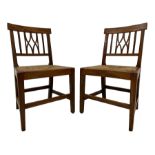 Pair of 19th century country elm chairs