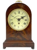 Grimshaw Baxter & Elliot of London - Edwardian single train 8-day fusee mahogany mantle clock