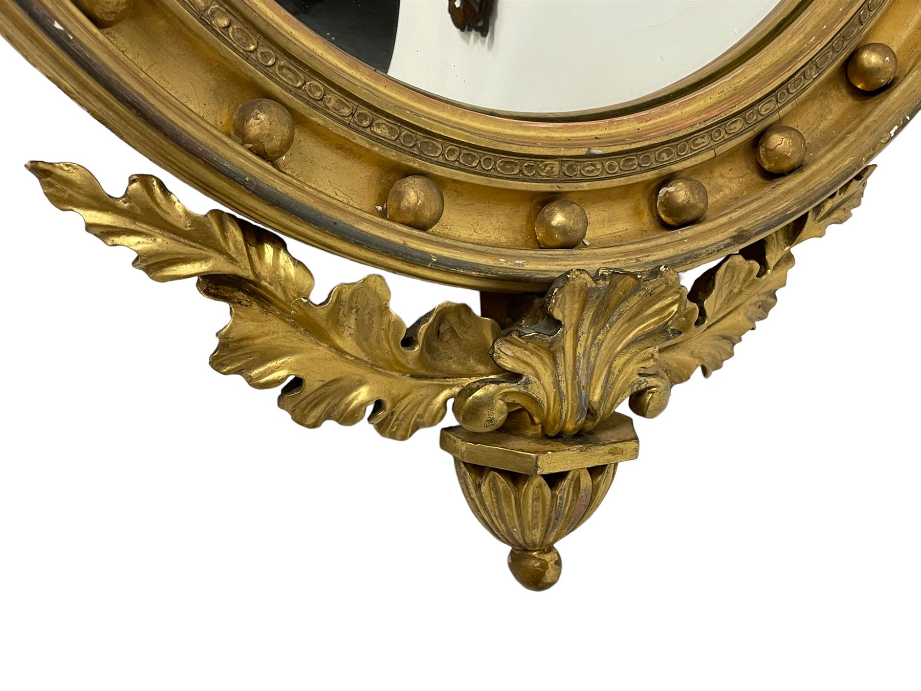 Regency design giltwood and gesso wall mirror - Image 5 of 8