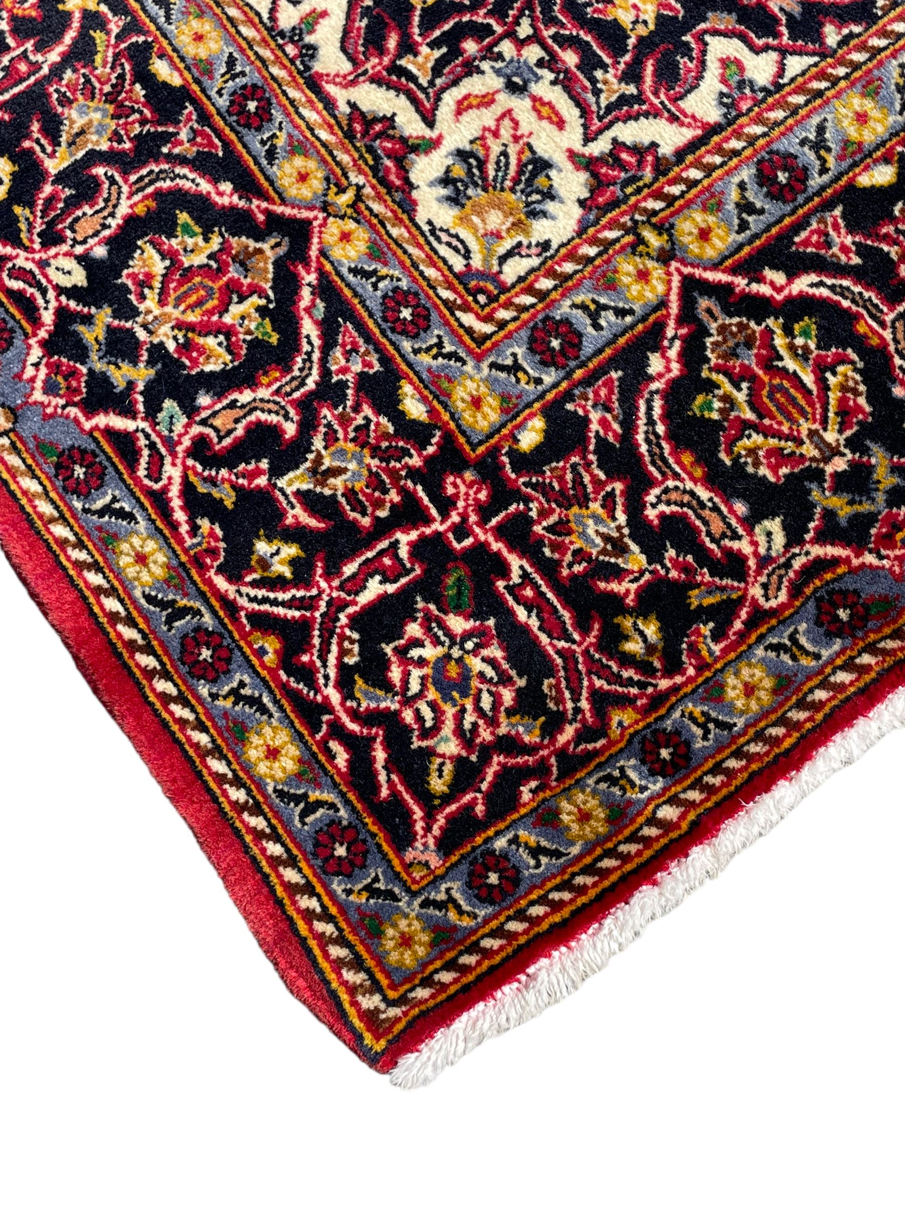 Small Persian Kashan red ground rug - Image 3 of 8