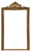 19th century giltwood and gesso wall mirror