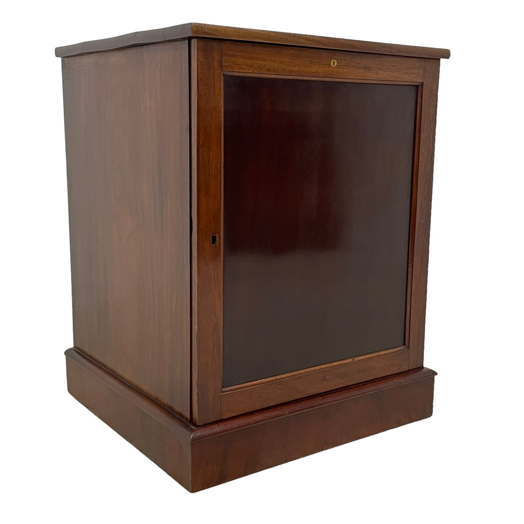 20th century mahogany pedestal collectors filing cabinet - Image 3 of 5