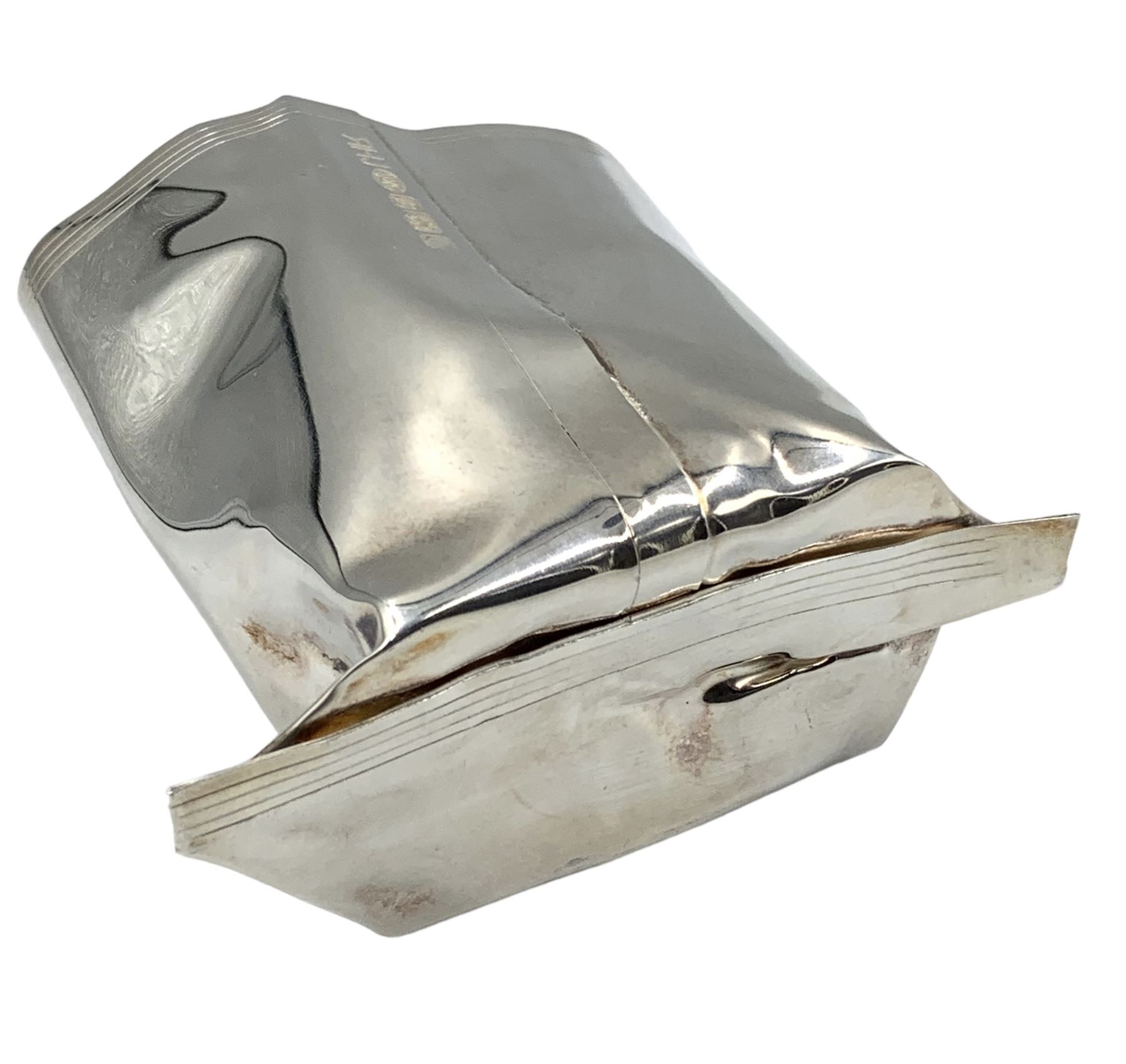 Novelty silver vase by Rebecca Joselyn modelled as a crumpled bag H8cm - Image 5 of 6