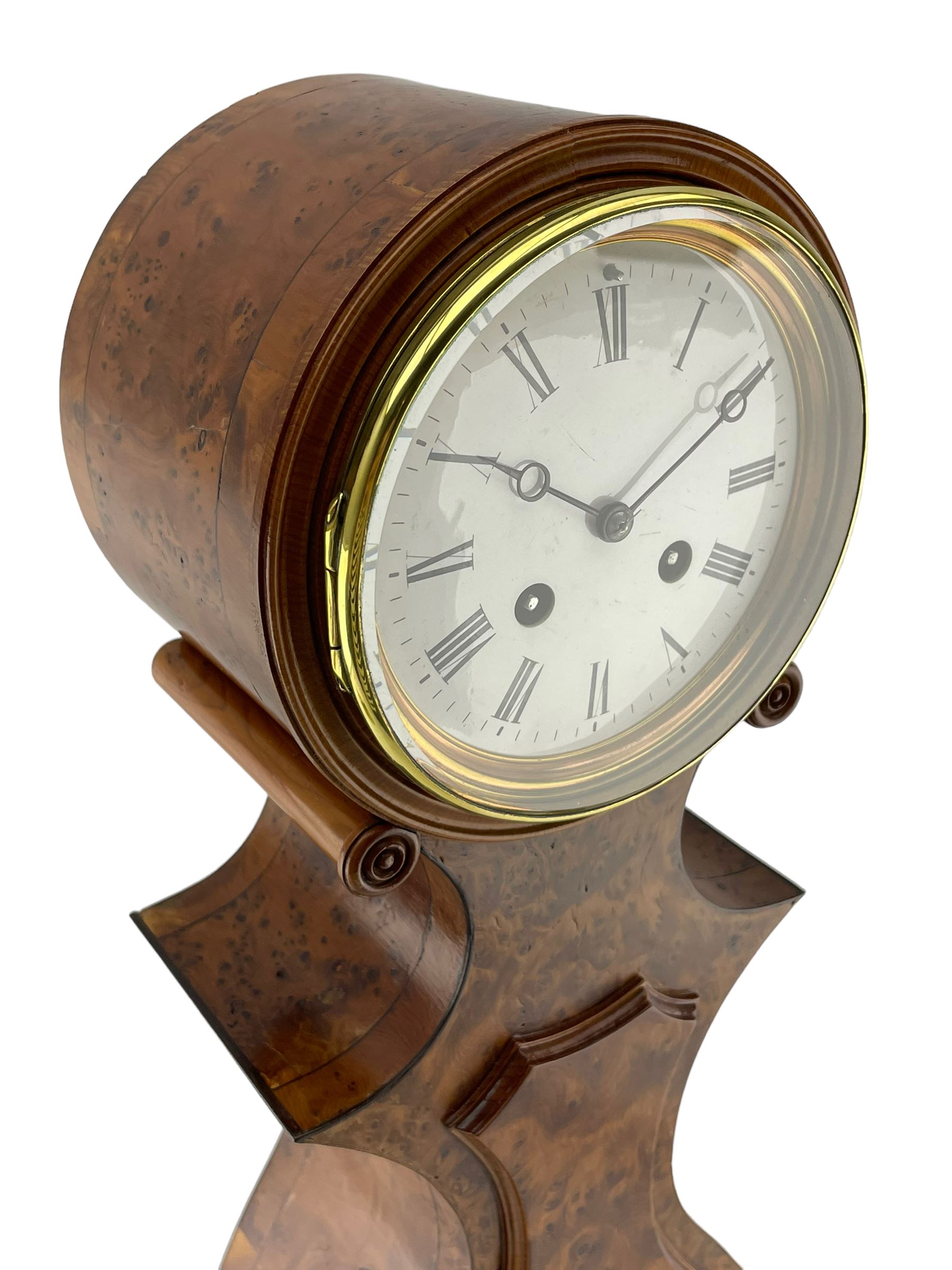 French - late 19th century 8-day miniature longcase in a Yew wood case - Image 4 of 8