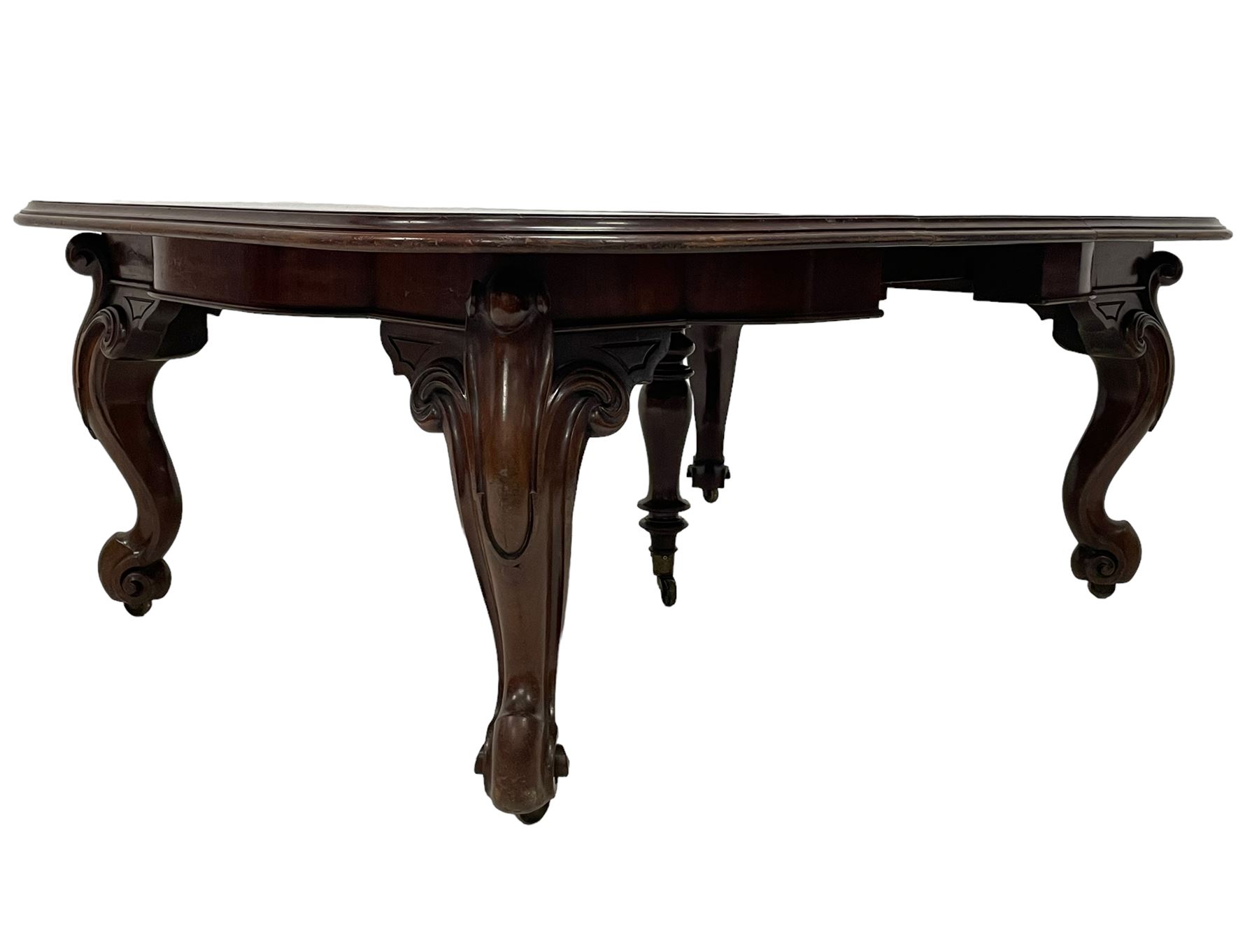 Large 19th century mahogany dining table - Image 11 of 30