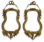 Pair of 19th century gilt wood and gesso Girandole wall mirrors