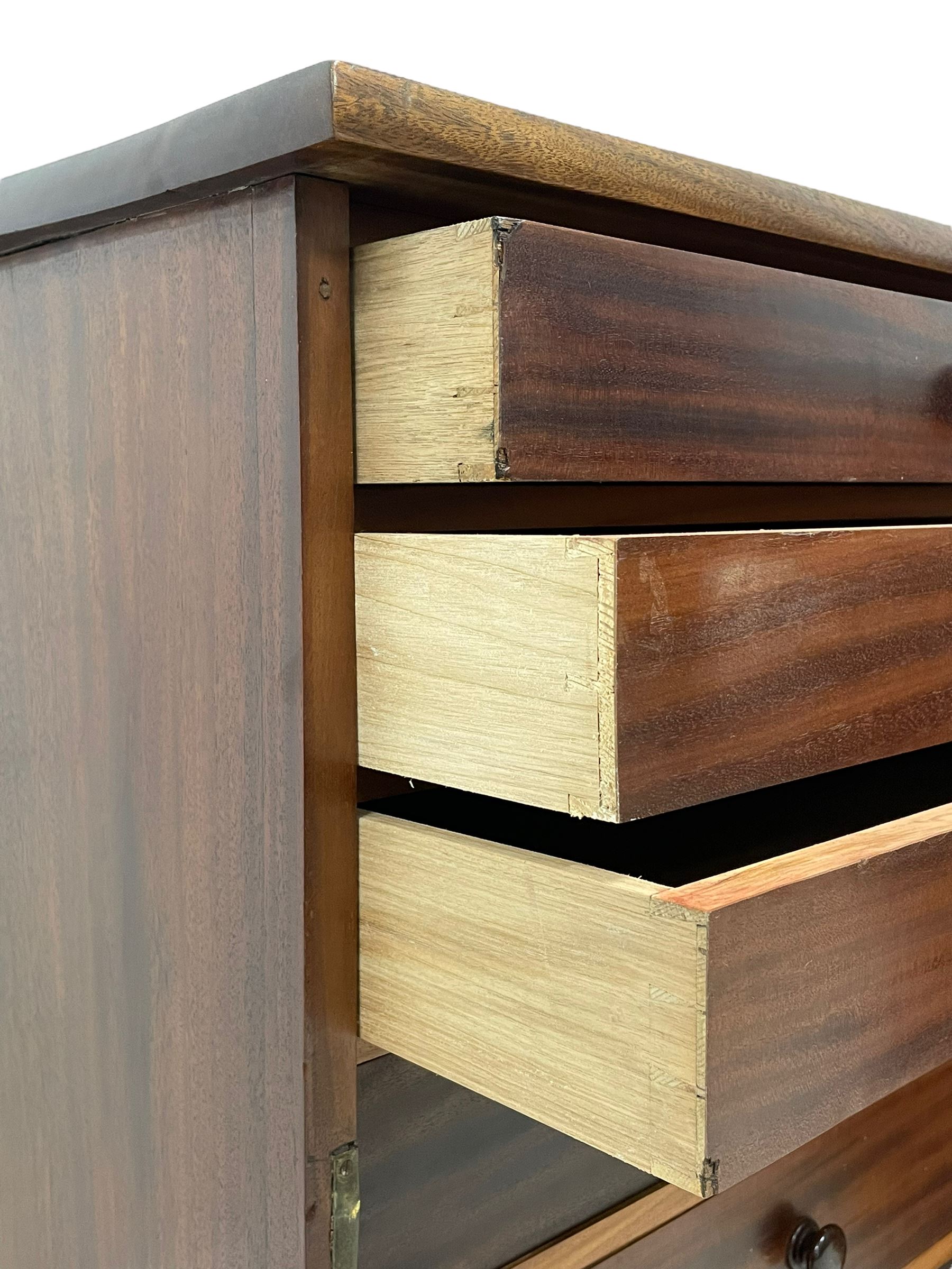 20th century mahogany pedestal collectors filing cabinet - Image 2 of 5