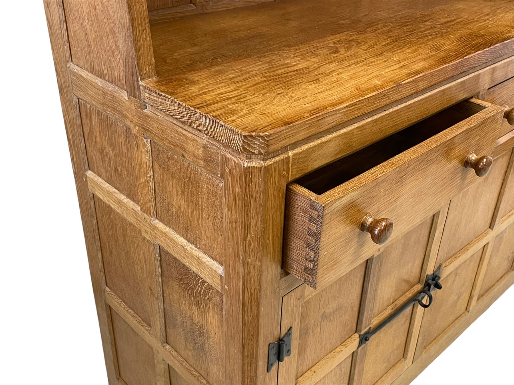 Rabbitman - adzed oak dresser - Image 8 of 11