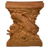 Regency design terracotta finish pedestal
