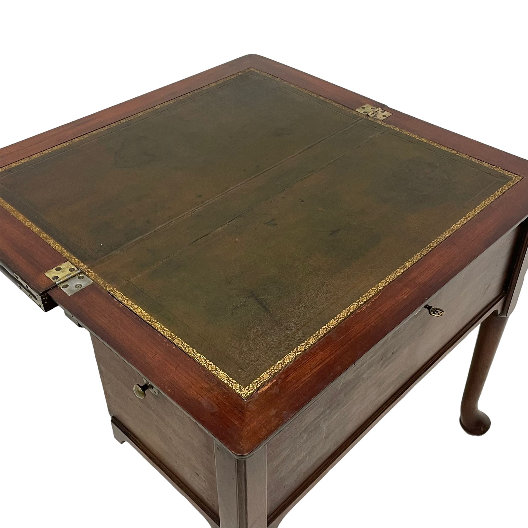 18th century mahogany metamorphic campaign writing desk - Image 9 of 27