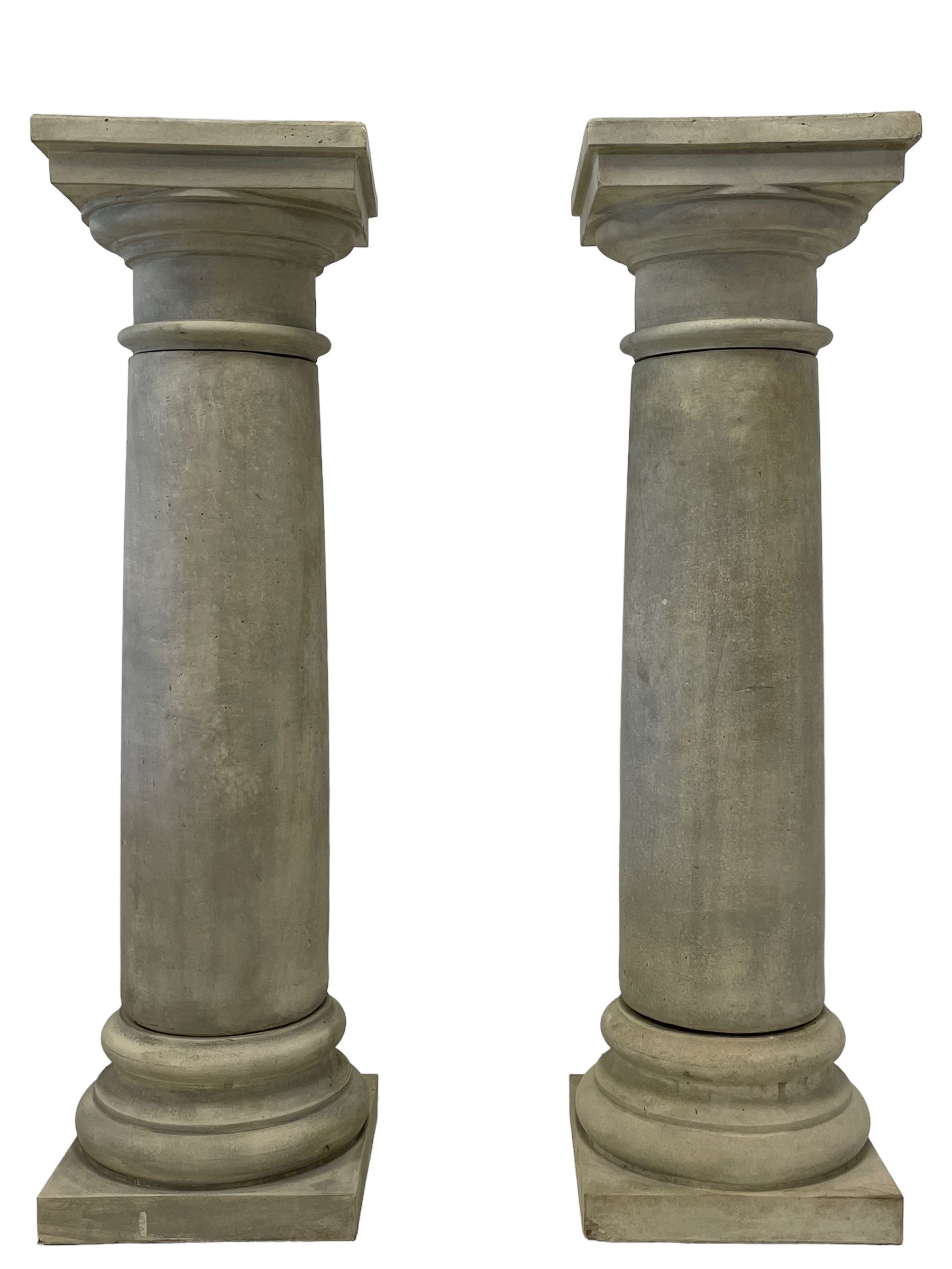 Pair of three-piece architectural pedestals - Image 9 of 11