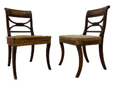 Pair of Regency mahogany chairs