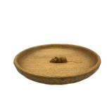 Mouseman - adzed oak bowl with centre mouse signature