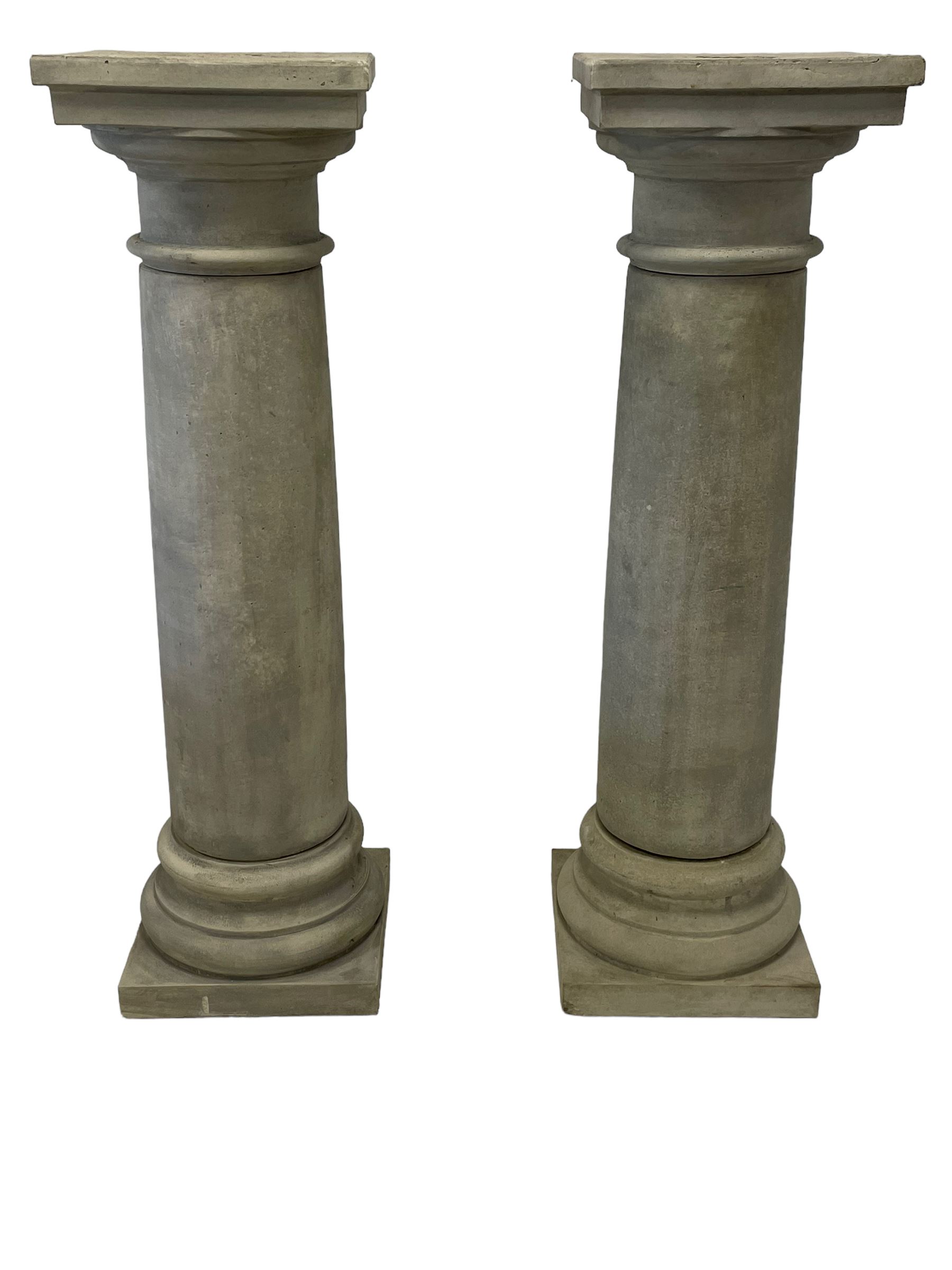 Pair of three-piece architectural pedestals - Image 8 of 11