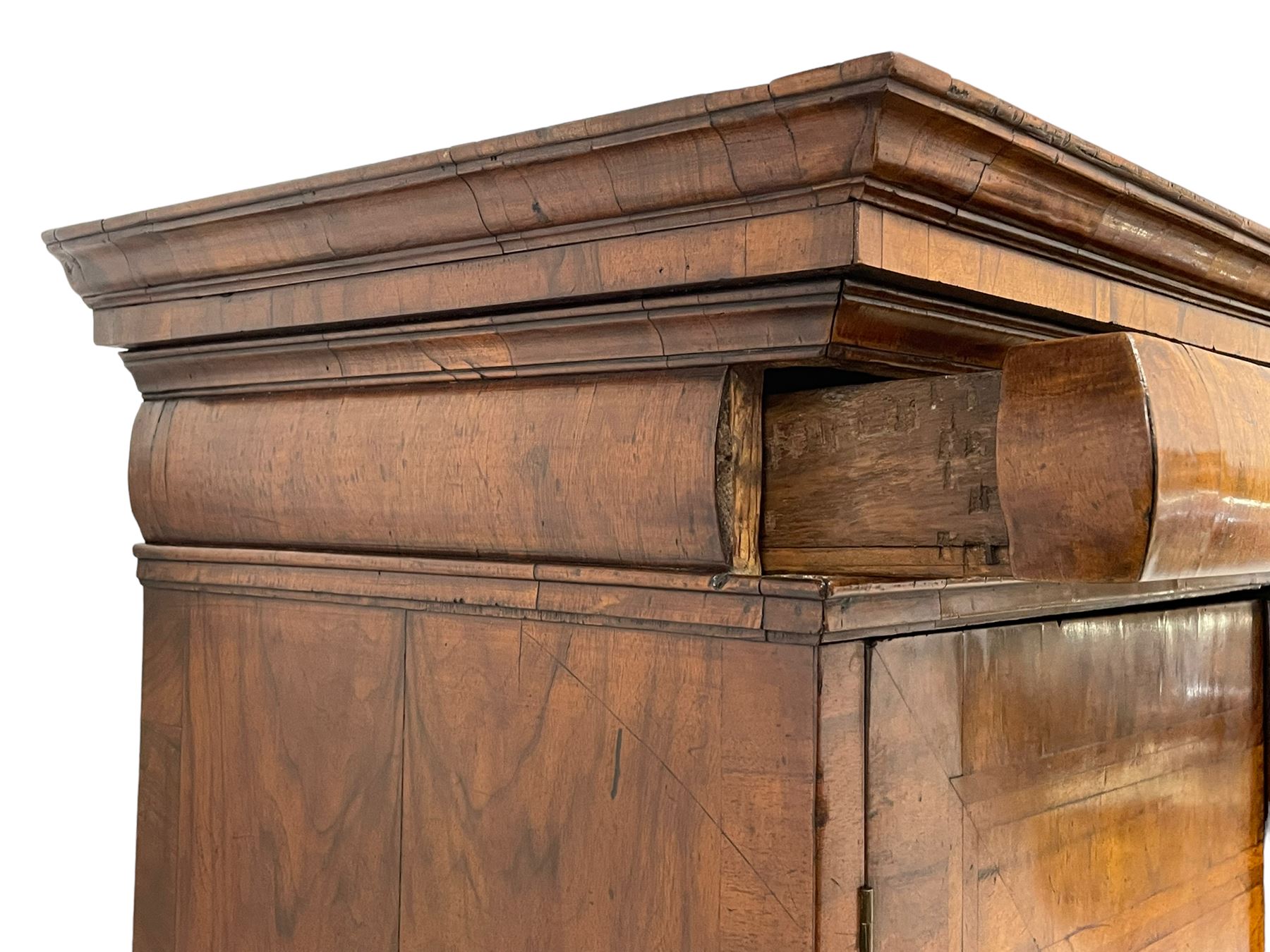 George I walnut cabinet on chest - Image 6 of 13