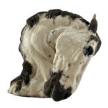 Keza Rudge (British 1966-): Slipcast Raku model of a Horse's head