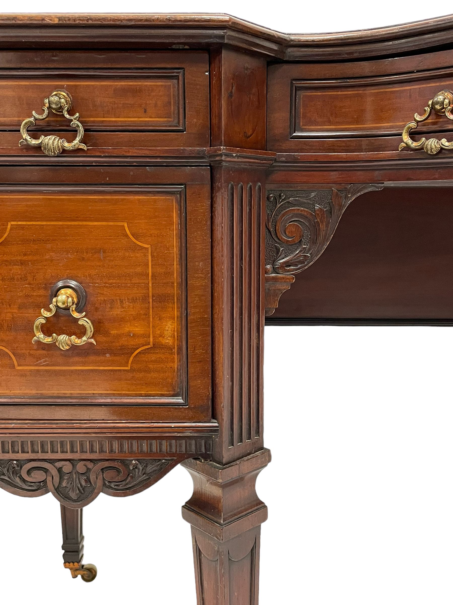 Late 19th century mahogany writing desk - Image 17 of 18