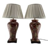 Pair of Chinese porcelain lamps