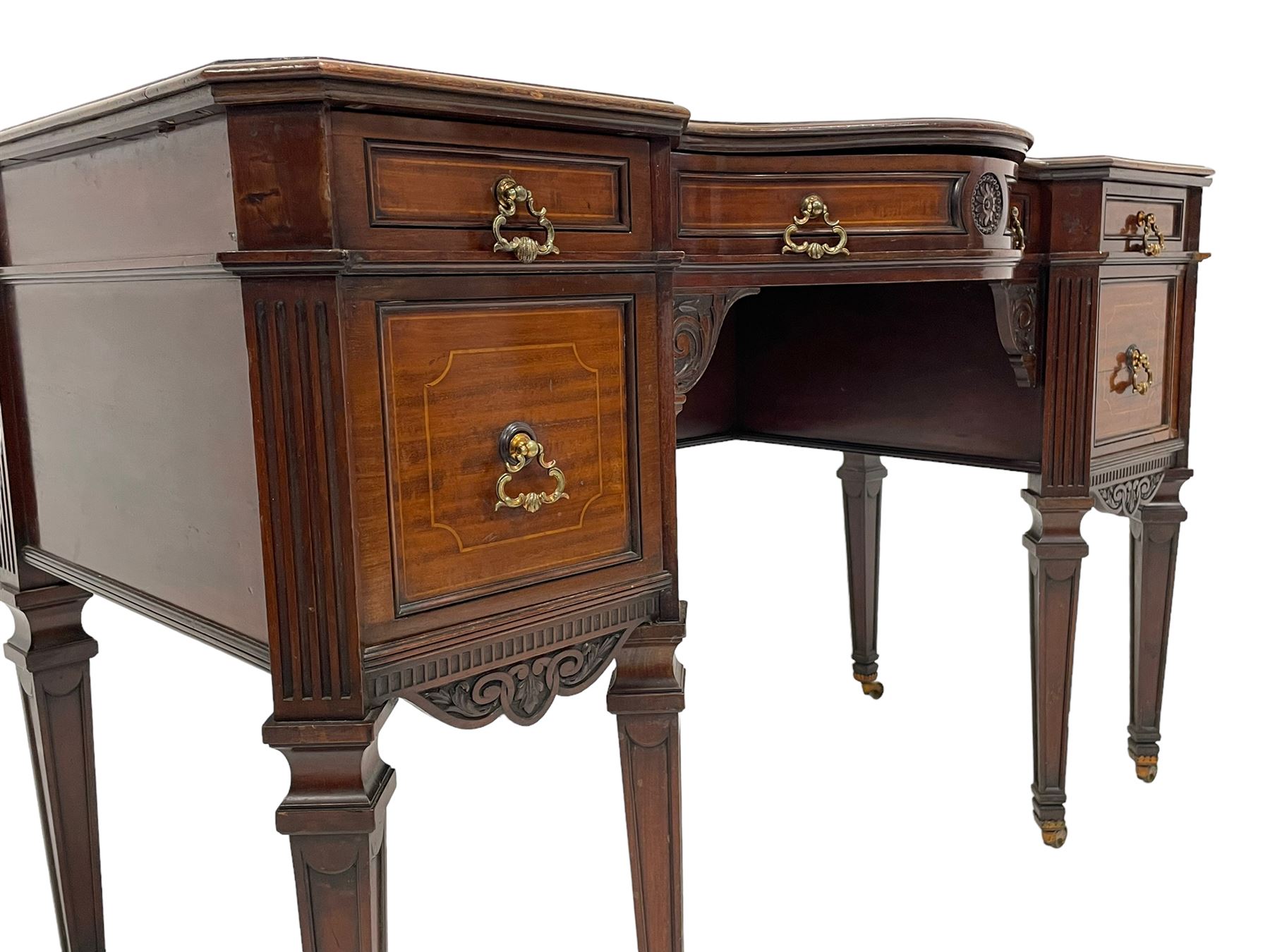 Late 19th century mahogany writing desk - Image 6 of 18