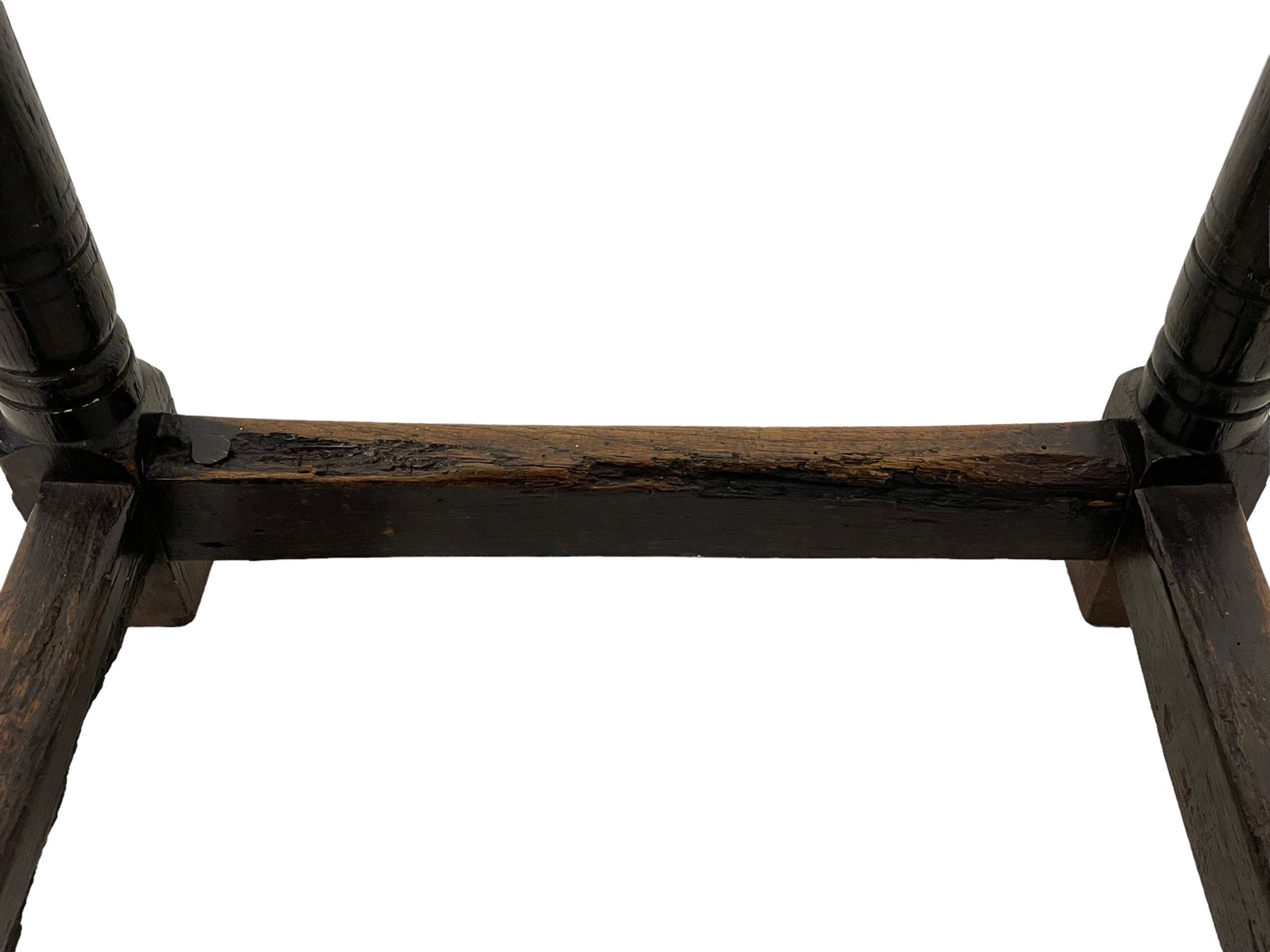 17th century oak joint coffin stool - Image 4 of 8