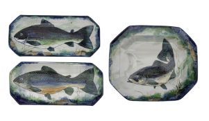 Three Scottish Highland Stoneware dishes or wall plaques