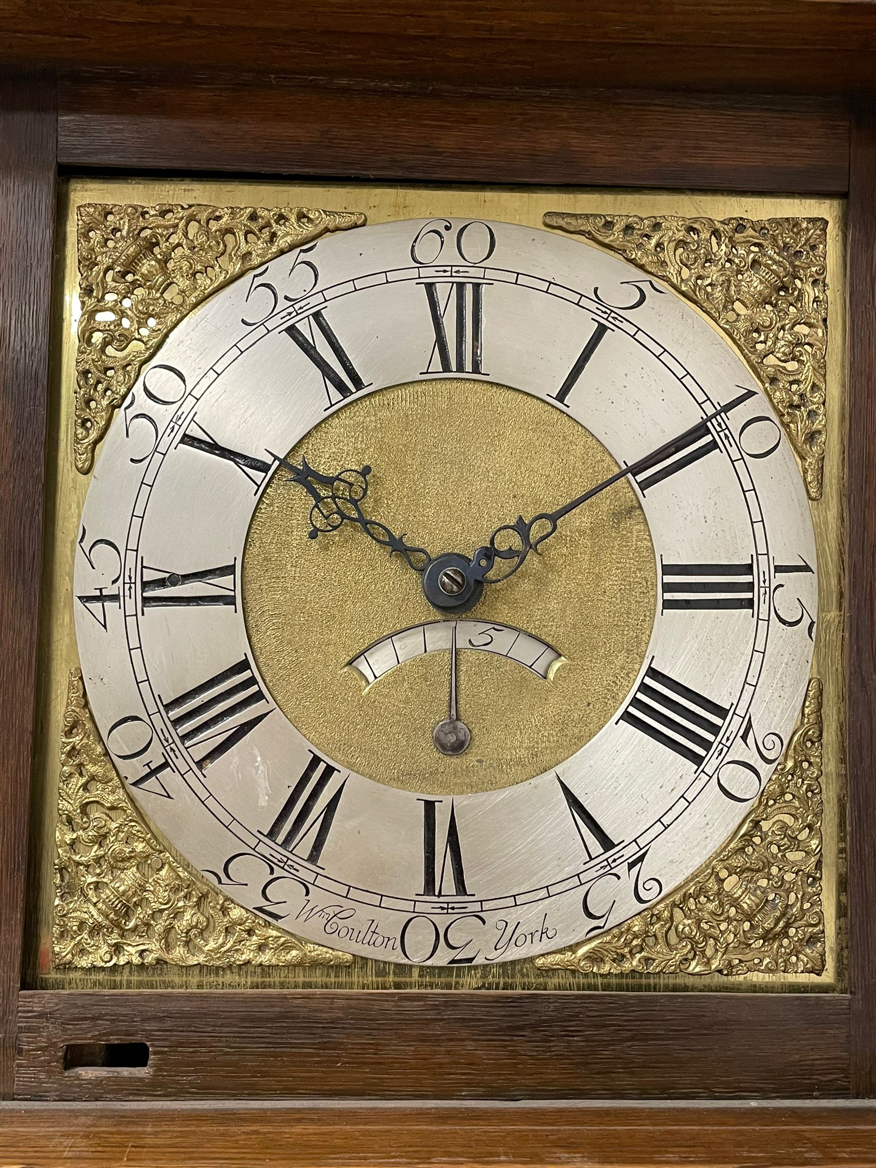 William Coulton of York - 30-hour oak cased mid-18th century longcase clock - Image 9 of 9