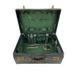 George V ladies green leather vanity case by J.W. Benson Ltd